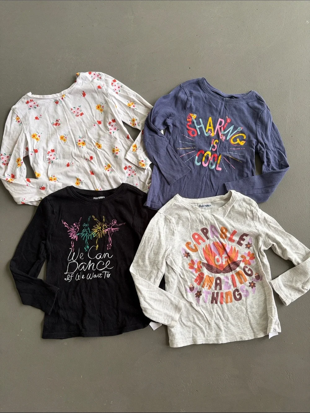 Old Navy Long-Sleeve Tees Bundle (4) Size 5T